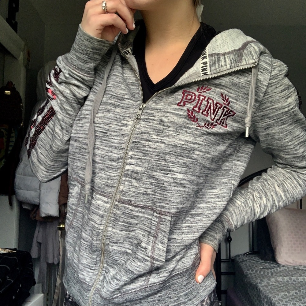 Pink Victoria Secret Sequin Hoodie